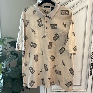 Aureus Men’s XXL Cream Colored Short Sleeve Golf Polo Shirt